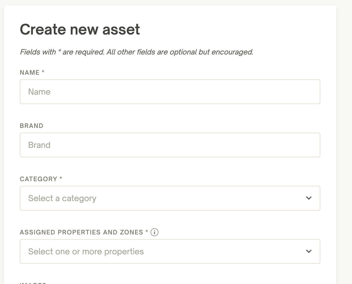 How do I add, edit, duplicate, and delete assets?